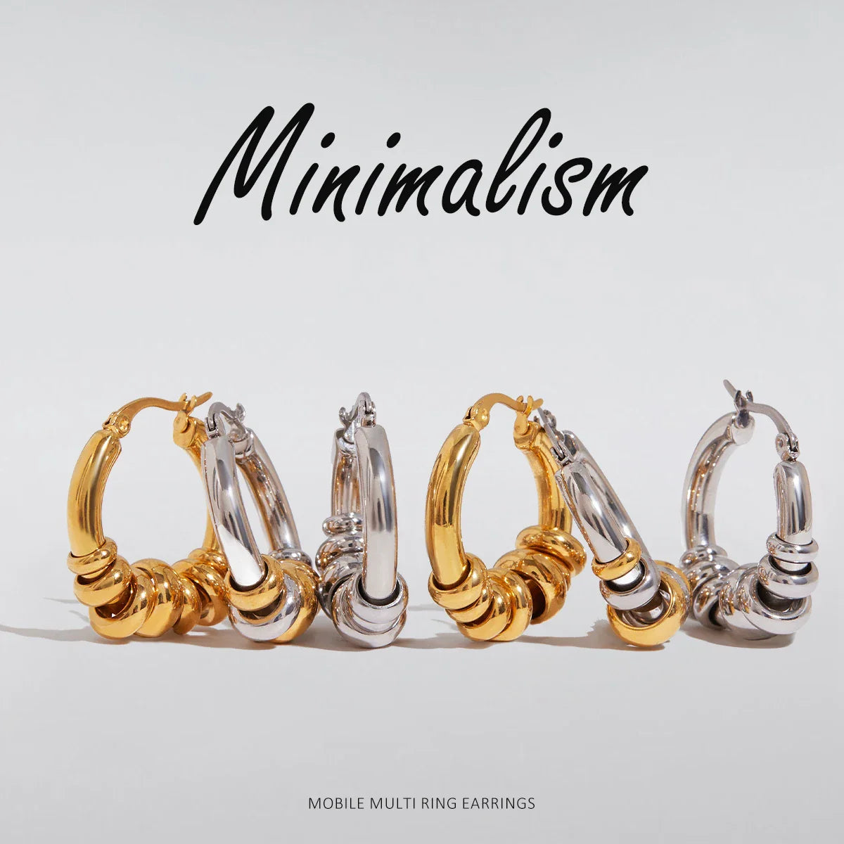 Twisted stainless steel hoop earrings, an easy everyday pair