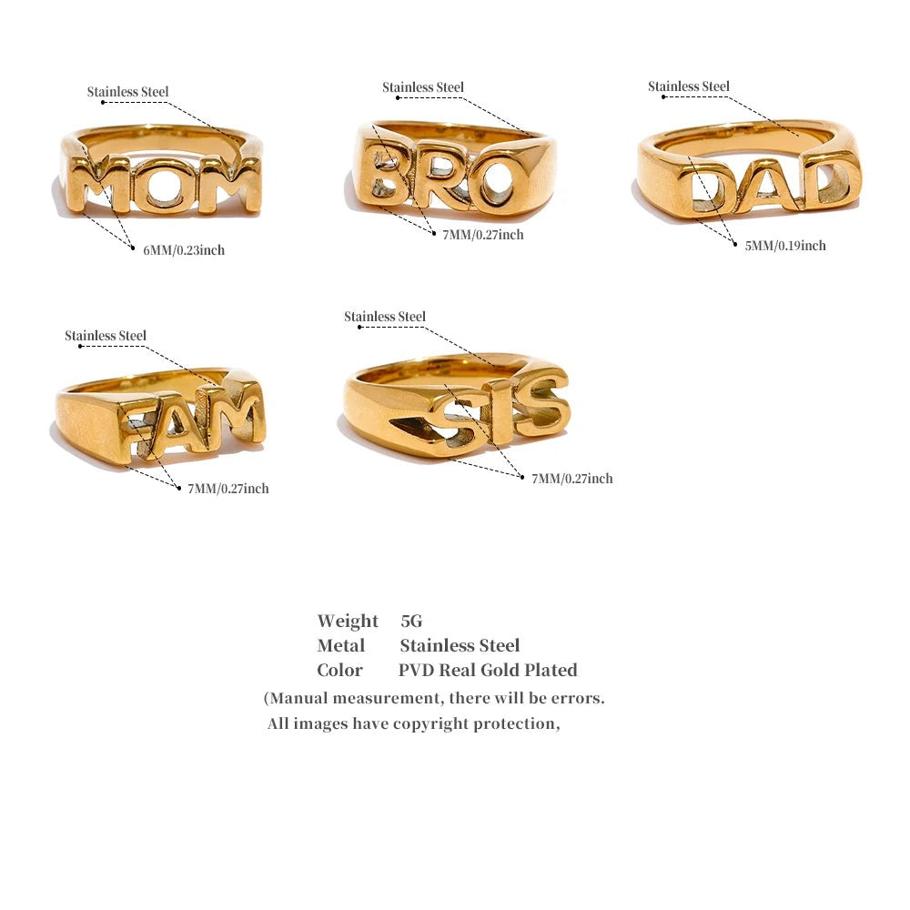 Geometric ring in 18K gold-plated stainless steel.