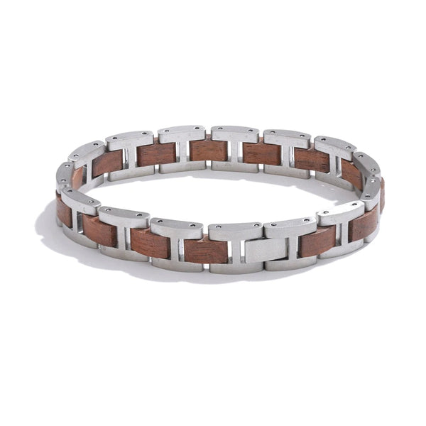 Vintage Geometric Chain Bracelet — Gold-Plated Stainless Steel · PS2204