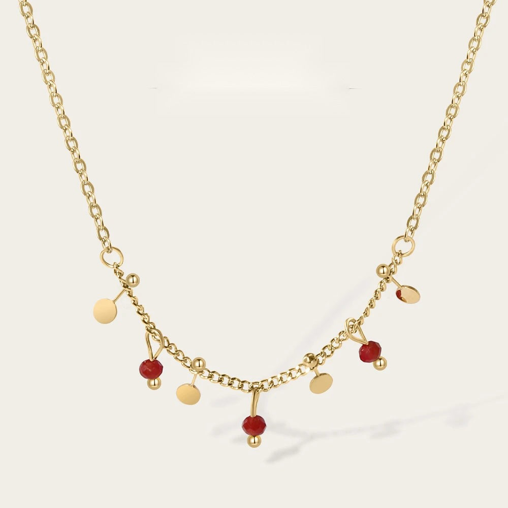 Chain Splice Charm Necklace — 316L Stainless Steel · PS418