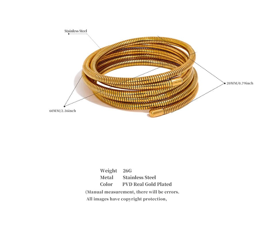 Geometric Bracelet — Gold-Plated Stainless Steel · PS2135