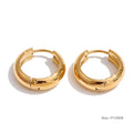 Geometric earrings in gold-plated stainless steel.