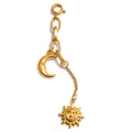 Shell star moon necklace in gold-plated stainless steel with shell.