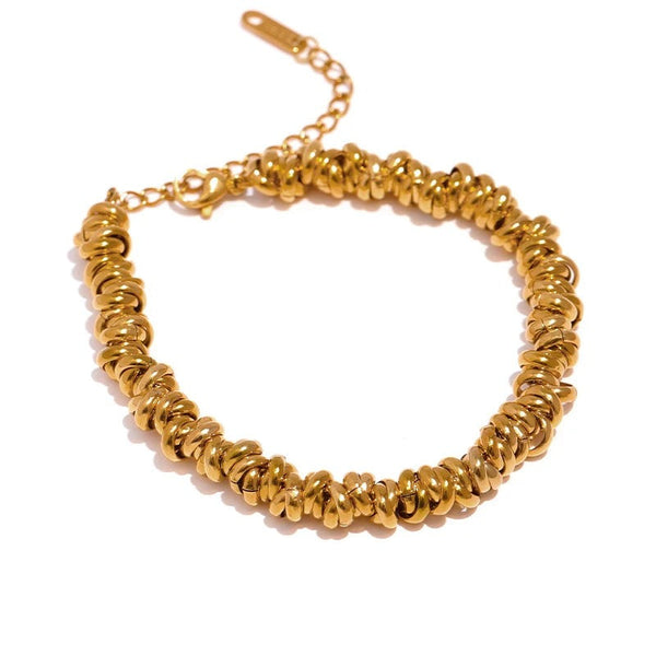 Geometric Chain Bracelet — Gold-Plated Stainless Steel · PS1932