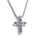 Cross necklace in gold-plated stainless steel.