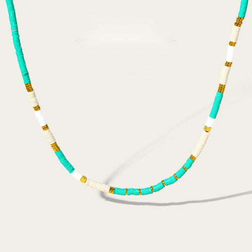 Colorful Acrylic Beaded Necklace — 316L Stainless Steel