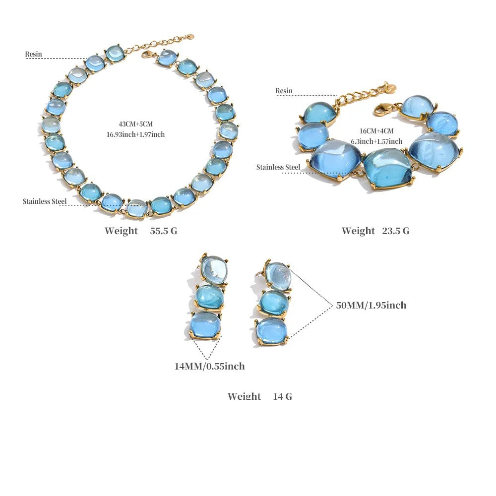 Resin acrylic multi-color earrings in gold-plated stainless steel with resin and acrylic.