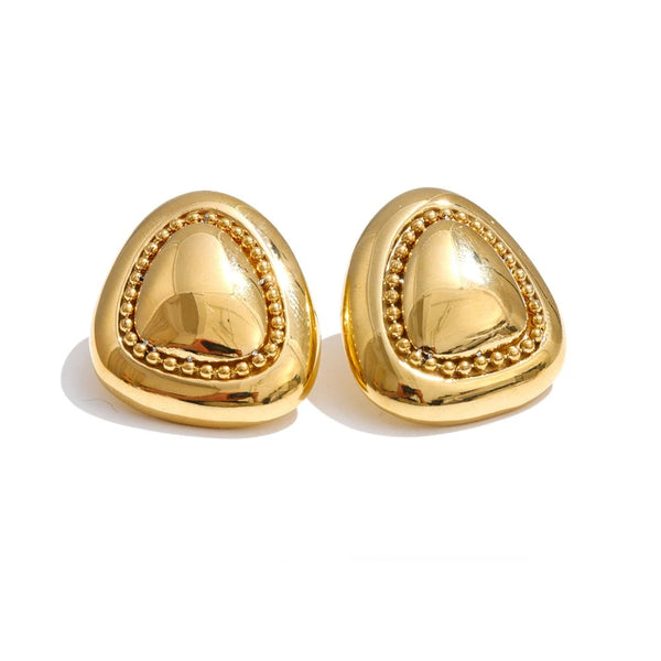 Geometric Earrings — Gold-Plated Stainless Steel · PS1529