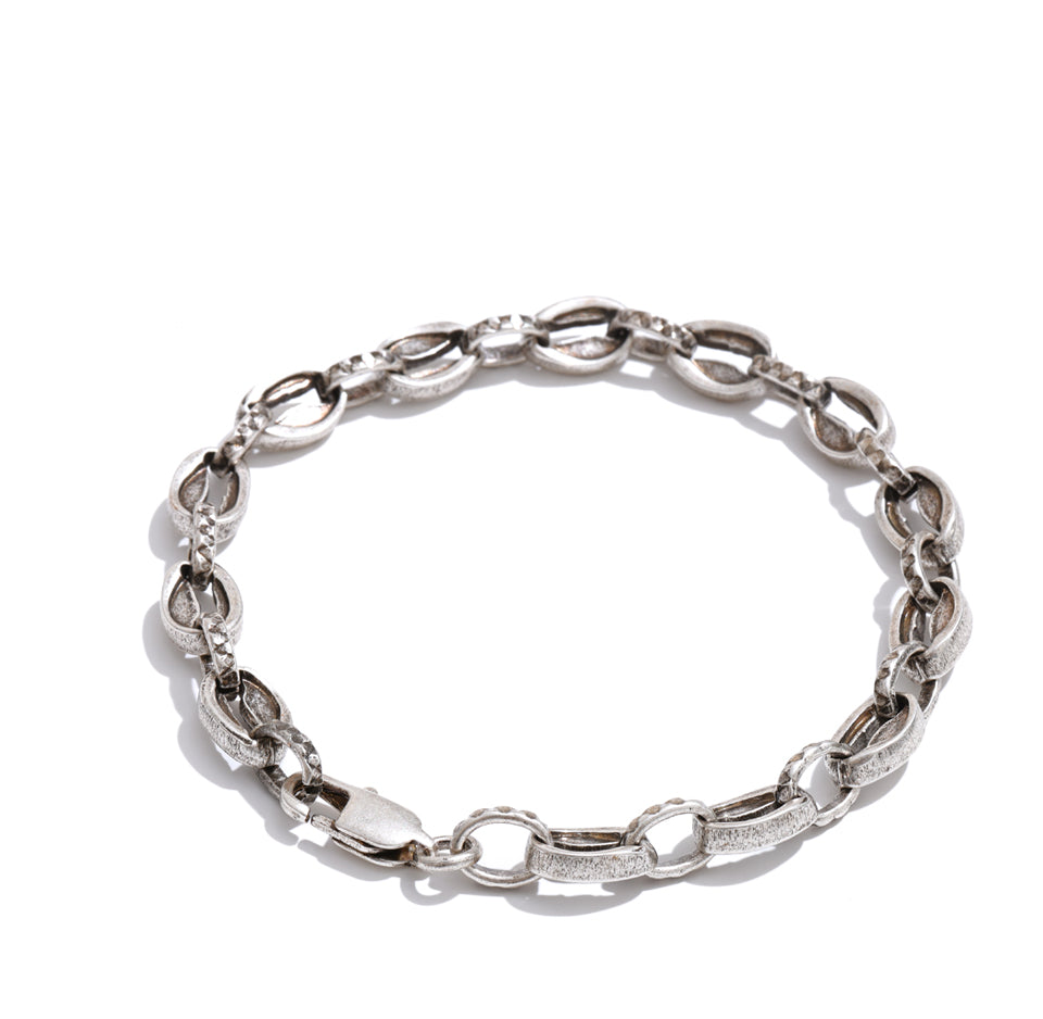 Vintage Geometric Chain Bracelet — Gold-Plated Stainless Steel · PS1366