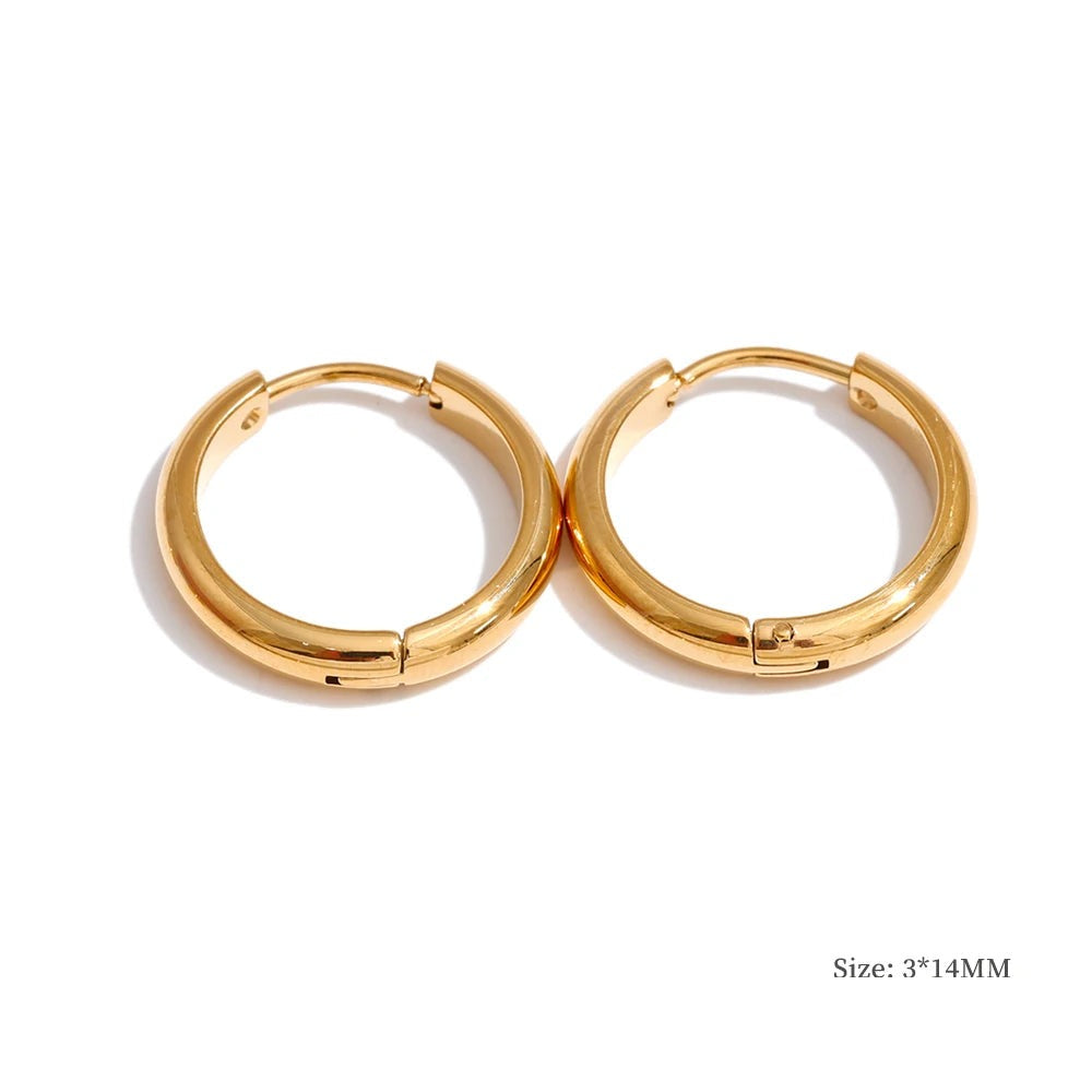 Geometric earrings in gold-plated stainless steel.