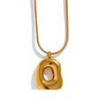 Geometric necklace in gold-plated 316L stainless steel.