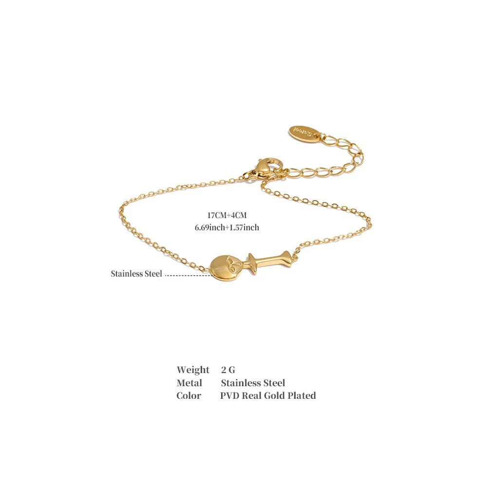 Geometric Bracelet — Gold-Plated Stainless Steel · PS1245