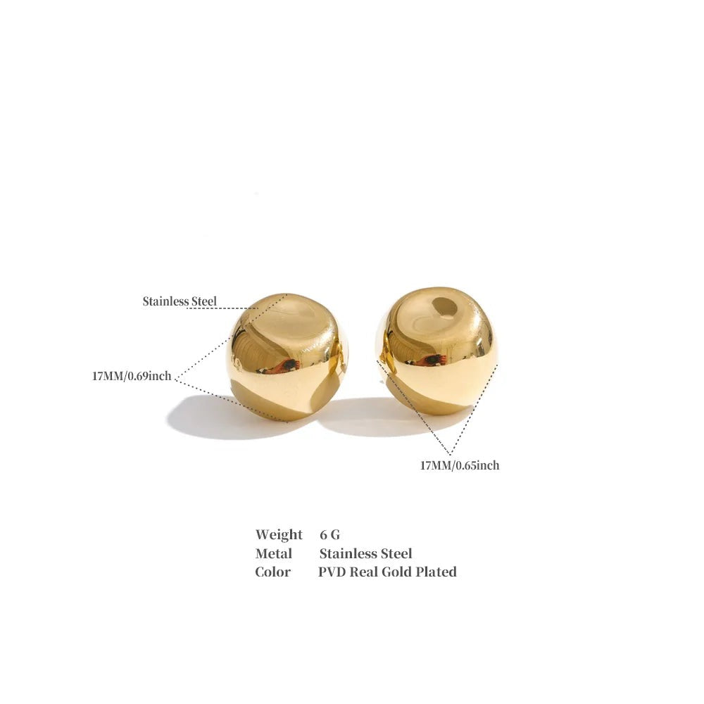 Geometric earrings in gold-plated stainless steel.