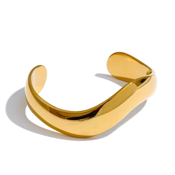 Minimalist Geometric Bracelet — Gold-Plated Stainless Steel · PS1688