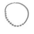 Gold-plated stainless steel necklace with star-shaped embellishments.