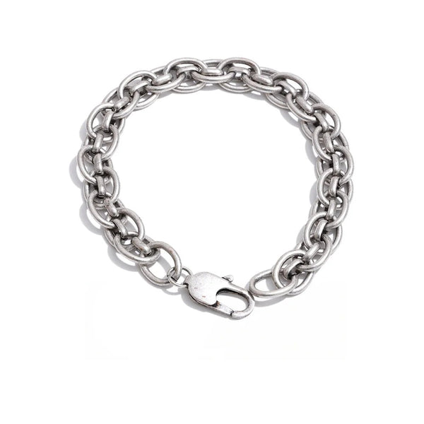 Gold-plated stainless steel bracelet with a lobster clasp.