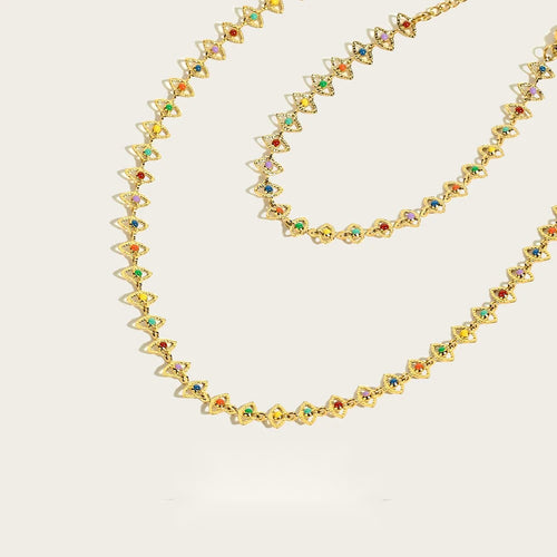 Colorful Enamel Choker Necklace — 316L Stainless Steel