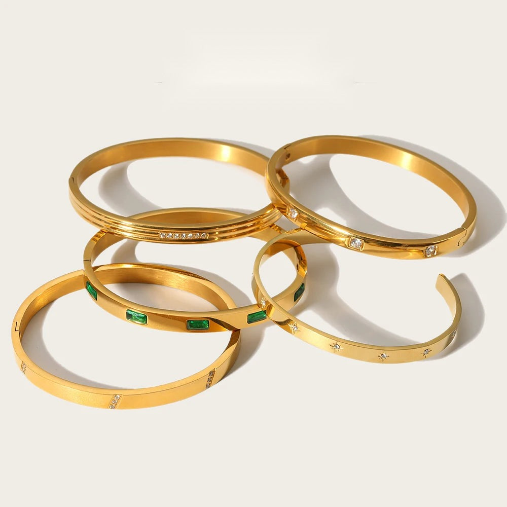 Zircon Crystal Bracelet — 316L Stainless Steel · PS462