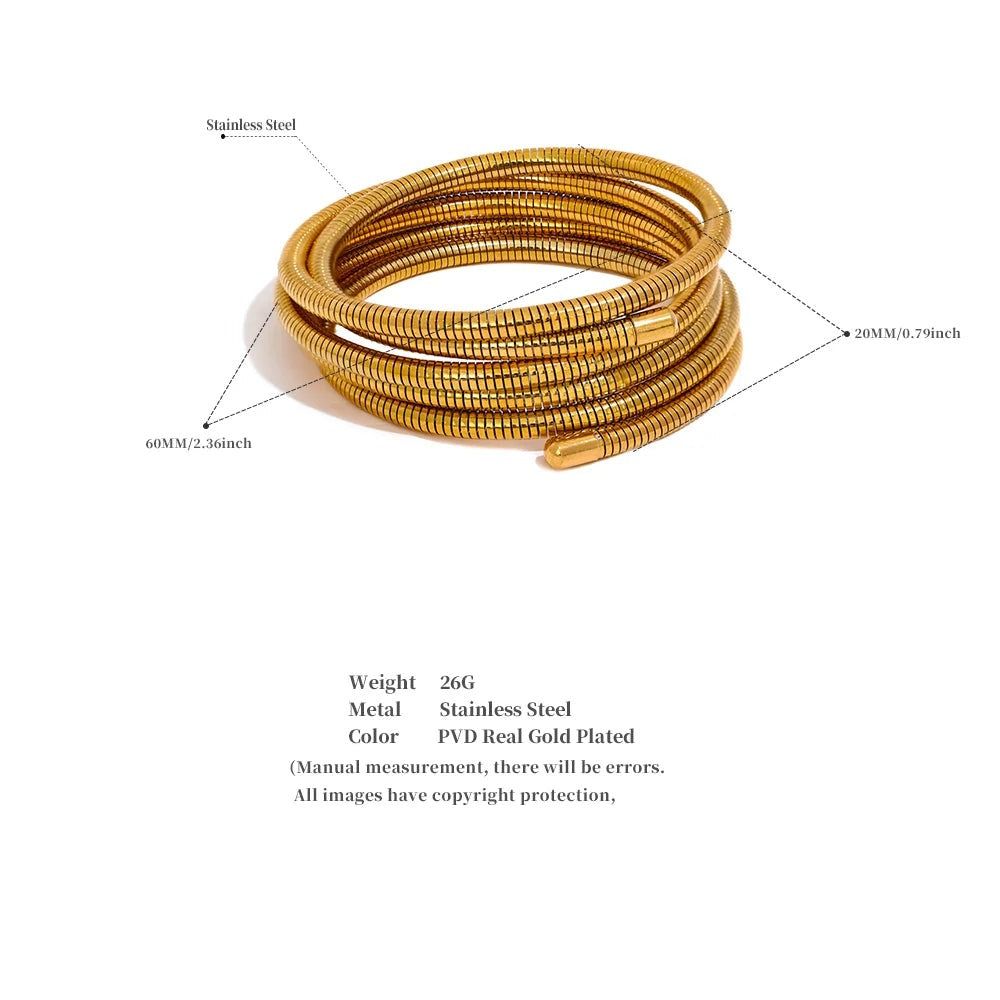 Geometric Bracelet — Gold-Plated Stainless Steel · PS2135