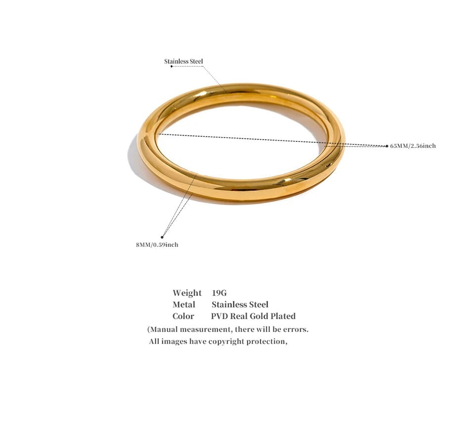 Hammered Geometric Bracelet — Gold-Plated Stainless Steel · PS2018