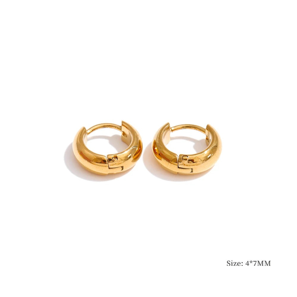 Geometric earrings in gold-plated stainless steel.