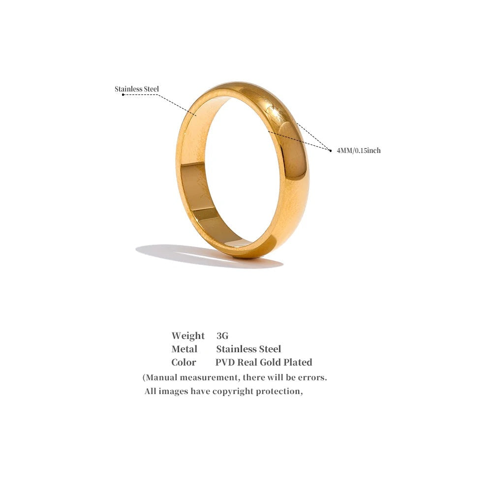 Geometric ring in 18K gold-plated stainless steel.