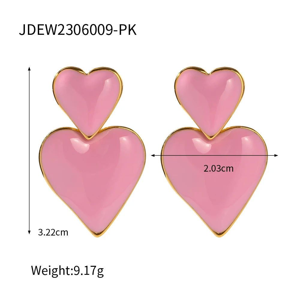 Heart Smooth Earrings — Stainless Steel · PS317
