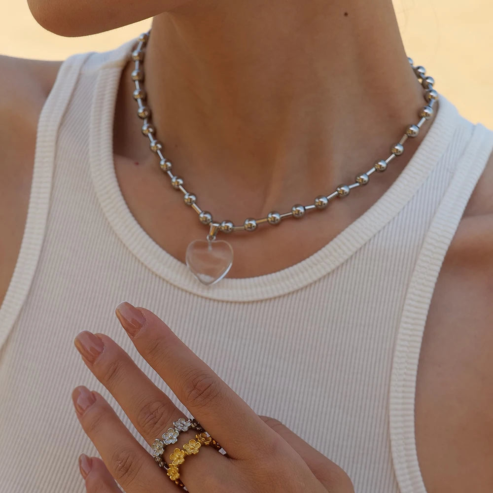 Bead Chain Necklace — Stainless Steel · PS280