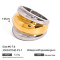 Chunky Dome Ring Stack — Stainless Steel · PS274