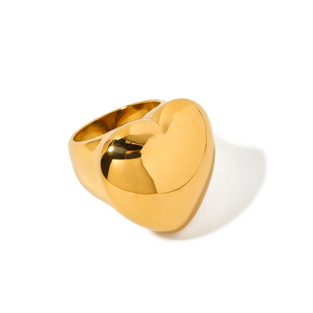 Waterdrop Geometric Ring — Stainless Steel · PS373