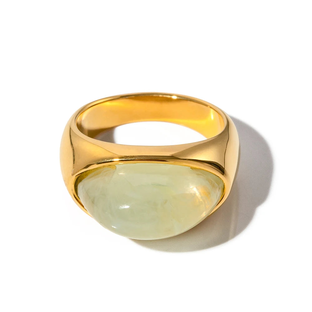 Two-Tone Heart Ring — Stainless Steel · PS362