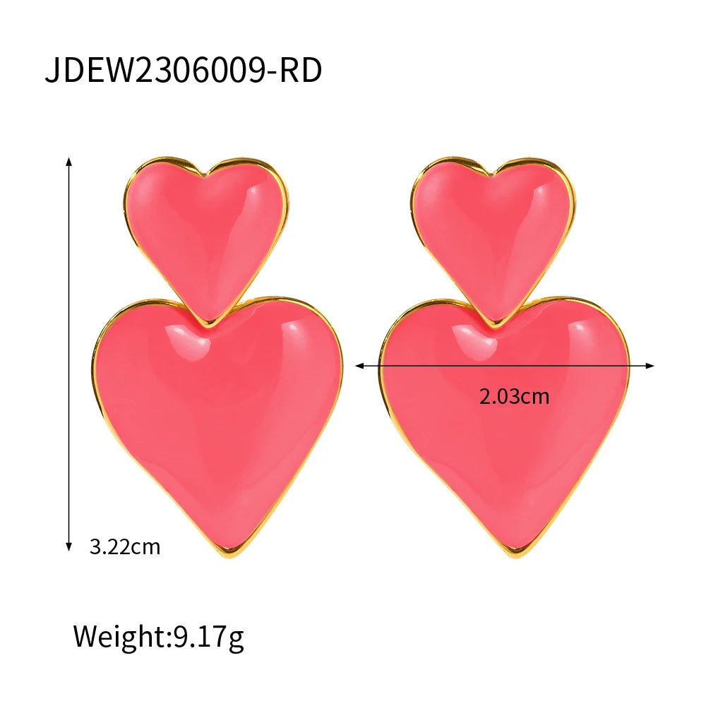 Heart Smooth Earrings — Stainless Steel · PS317
