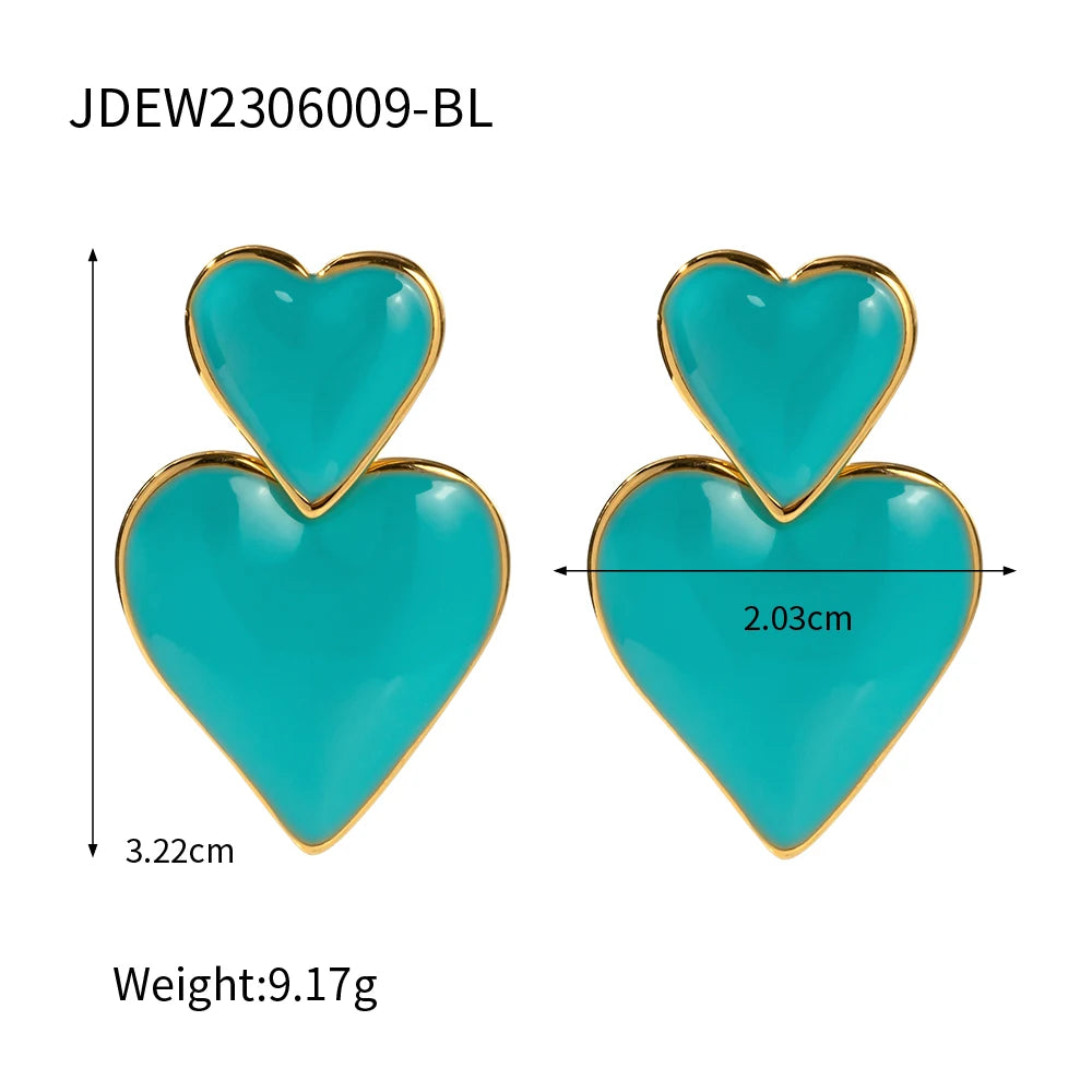 Heart Smooth Earrings — Stainless Steel · PS317