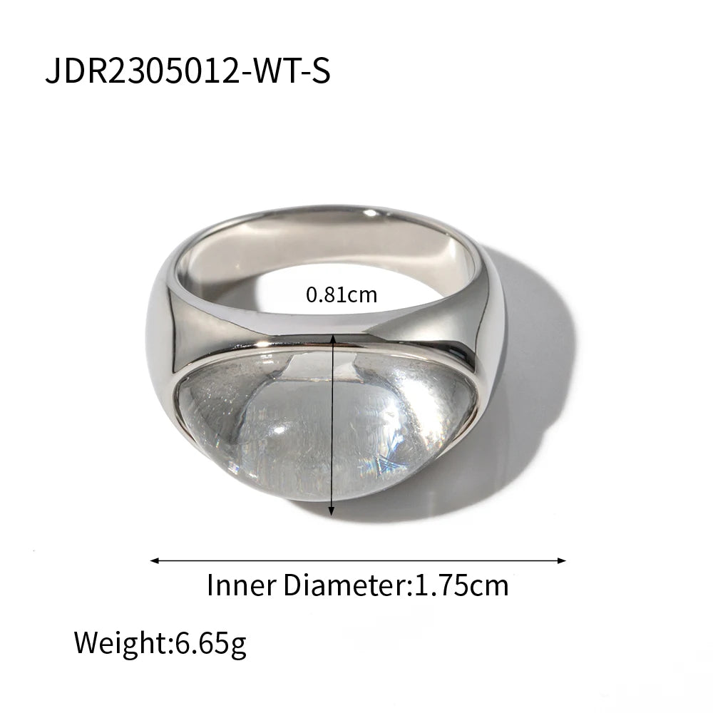 Two-Tone Heart Ring — Stainless Steel · PS362