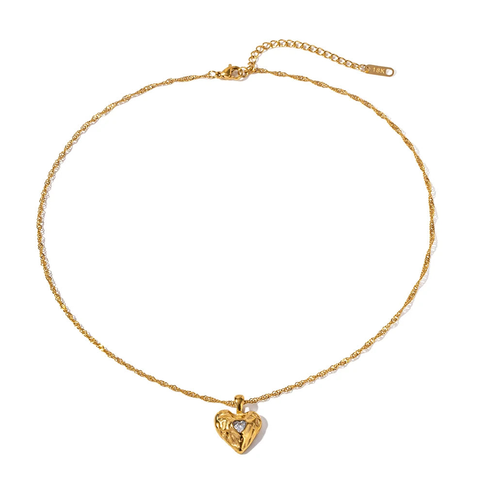 Heart Locket Necklace — 316L Stainless Steel · PS151