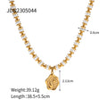 Pearl Coin Charm Necklace — Stainless Steel · PS173