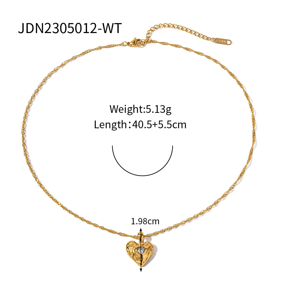 Heart Locket Necklace — 316L Stainless Steel · PS151