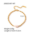 Pearl Bead Bracelet — Stainless Steel · PS330