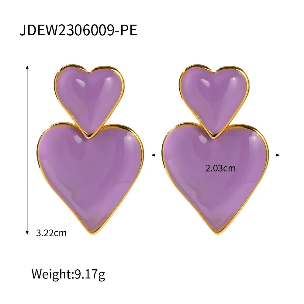 Heart Smooth Earrings — Stainless Steel · PS317