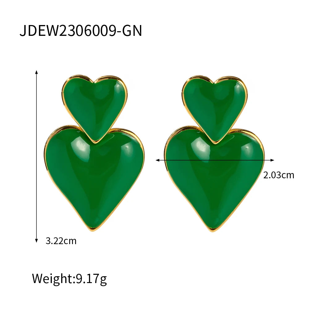 Heart Smooth Earrings — Stainless Steel · PS317
