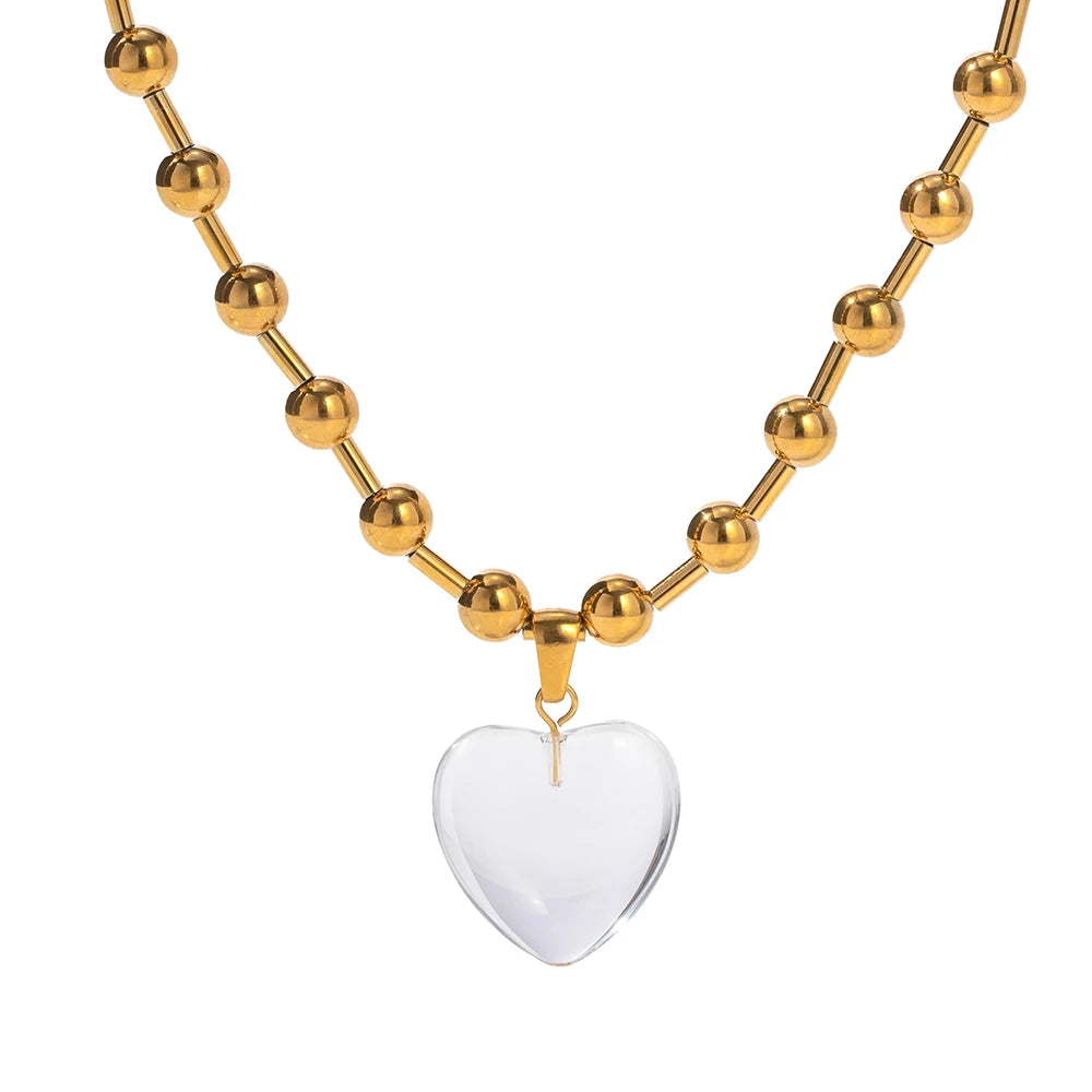 Layered Heart Necklace — Stainless Steel · PS152