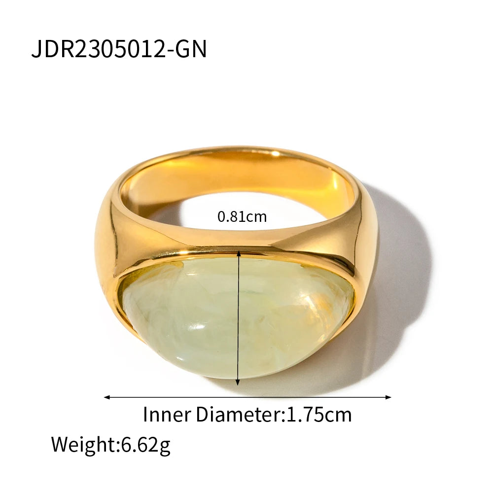Two-Tone Heart Ring — Stainless Steel · PS362