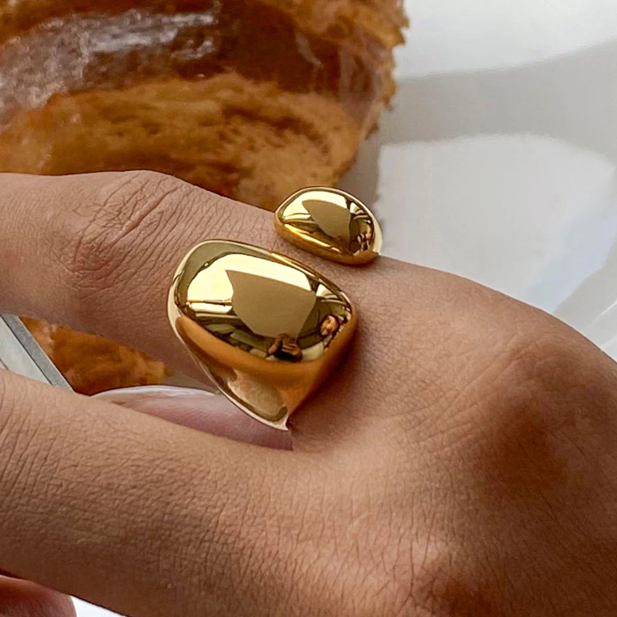 Two-Tone Dome Ring — Stainless Steel · PS268