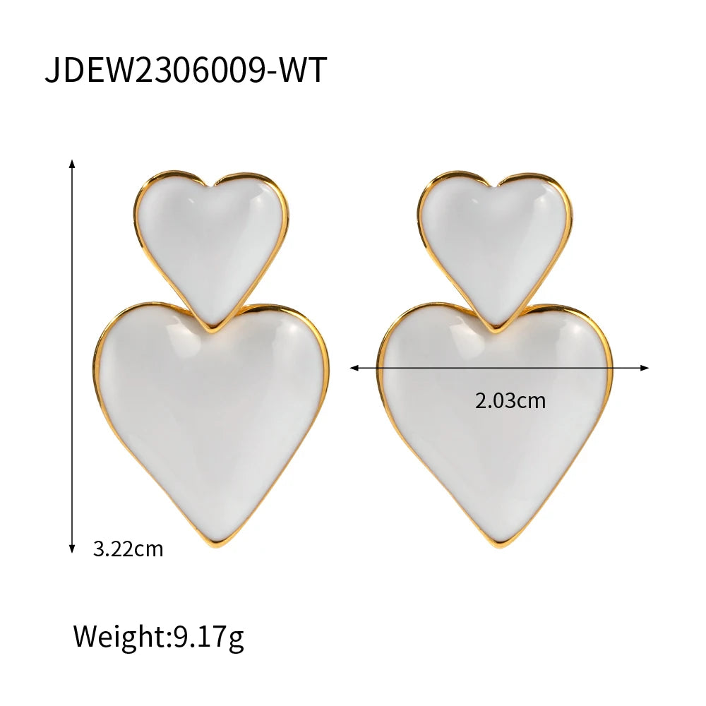 Heart Smooth Earrings — Stainless Steel · PS317