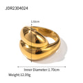 Waterdrop Geometric Ring — Stainless Steel · PS373