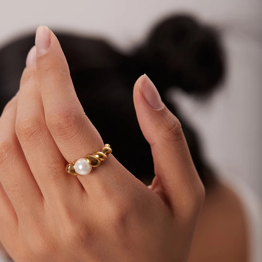 Chunky Mixed Ring Stack — Stainless Steel · PS247