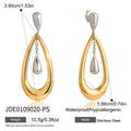 Teardrop Hoop Earrings — Stainless Steel · PS117