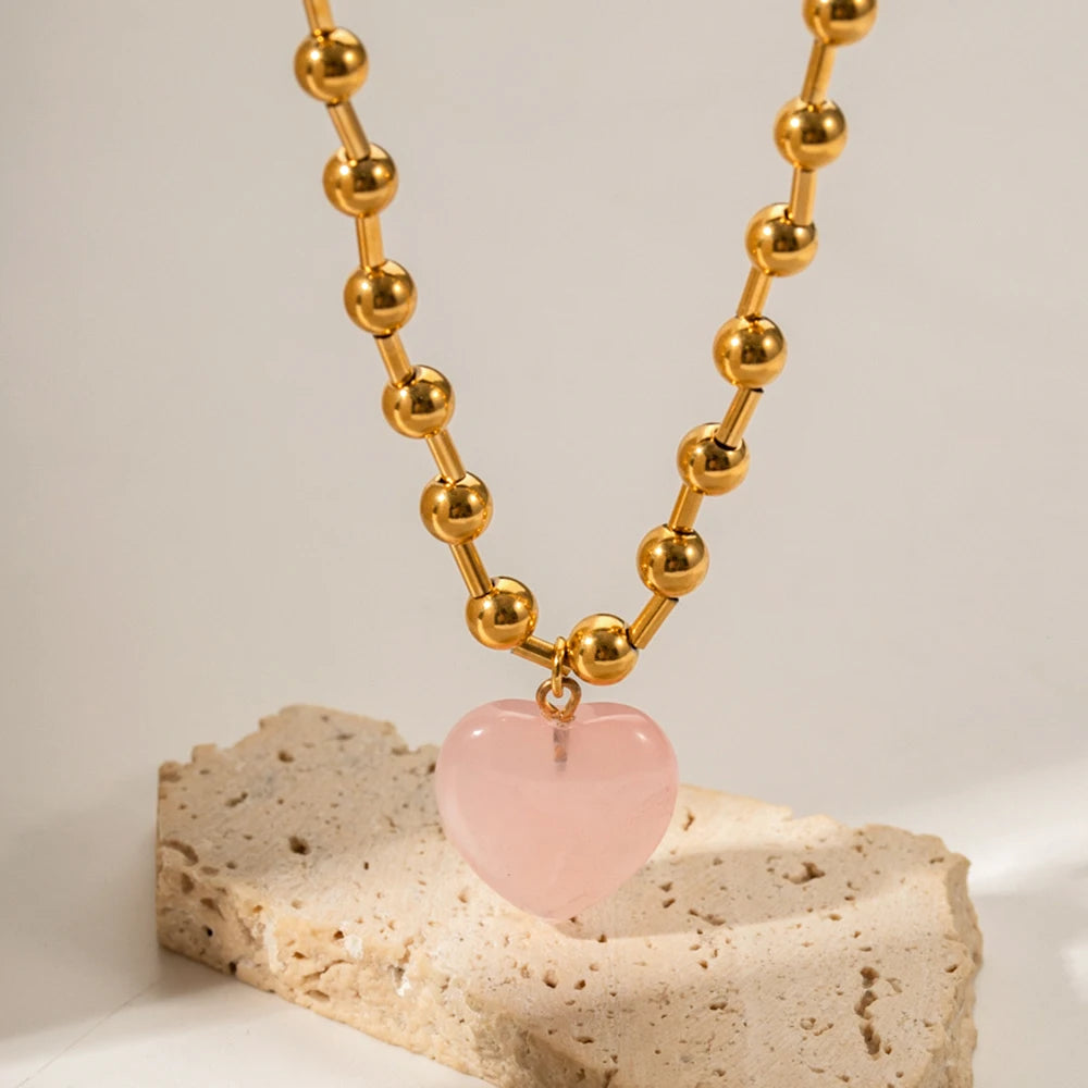 Layered Heart Necklace — Stainless Steel · PS152