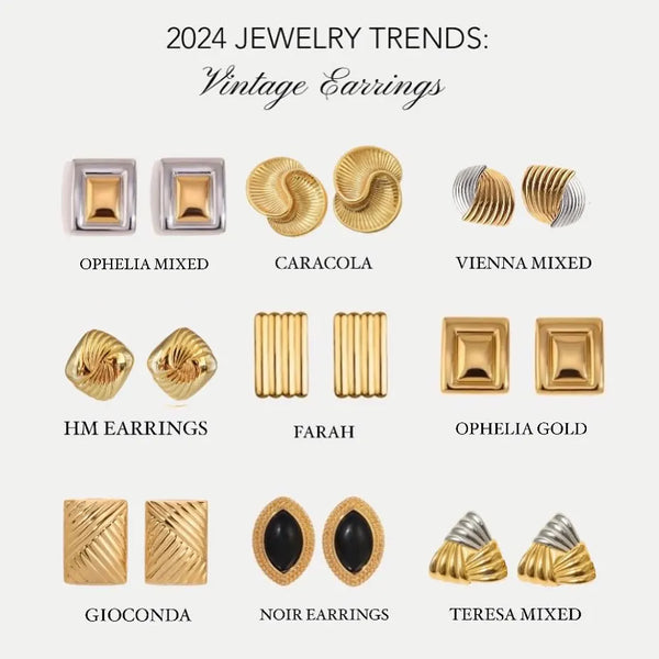 Vintage Earrings — 316L Stainless Steel · PS093