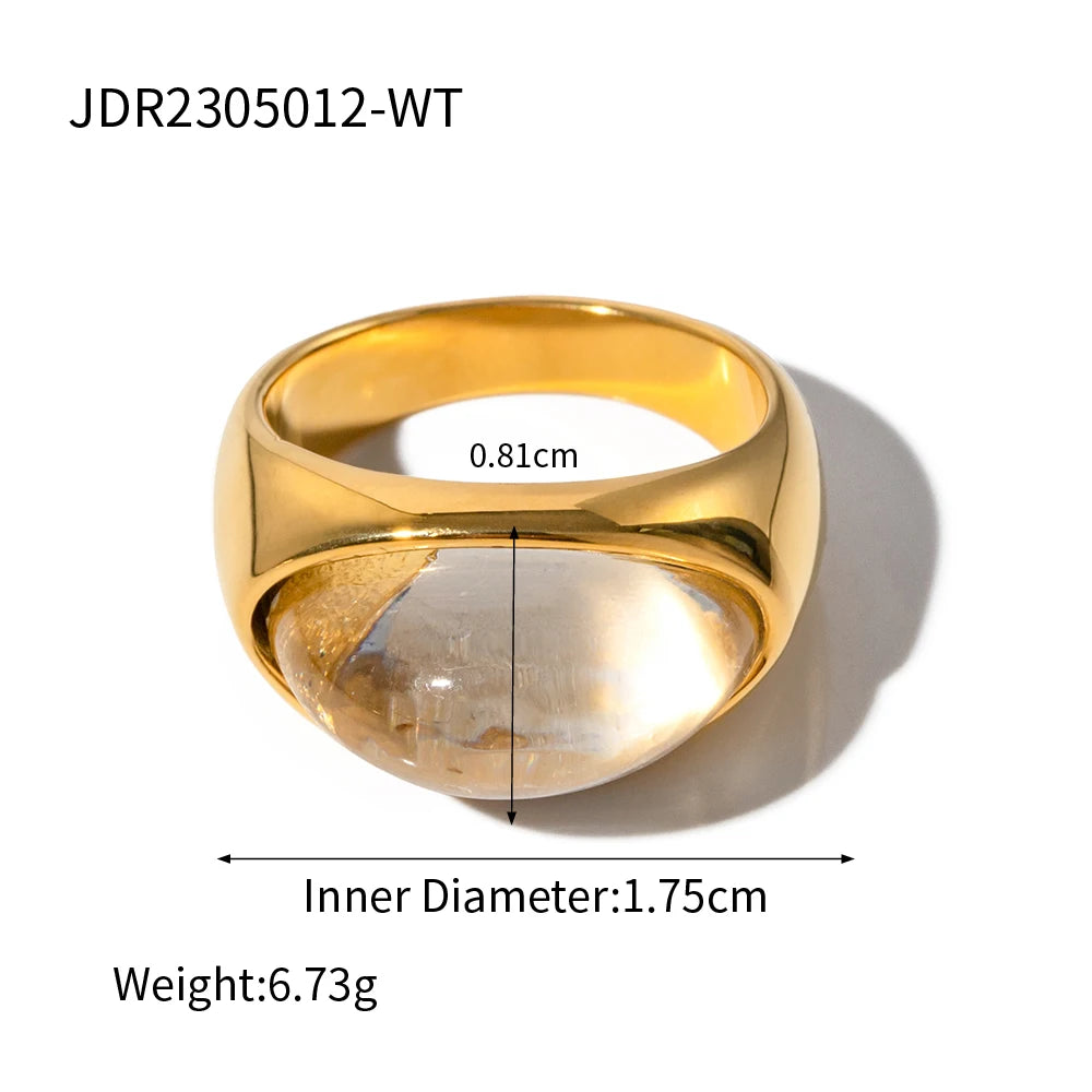 Two-Tone Heart Ring — Stainless Steel · PS362